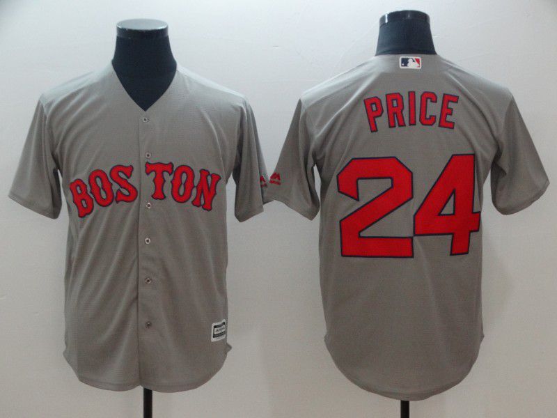 Men Boston Red Sox #24 Price Grey Game MLB Jerseys